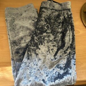 Top Shop blue Velvet Textured Pants